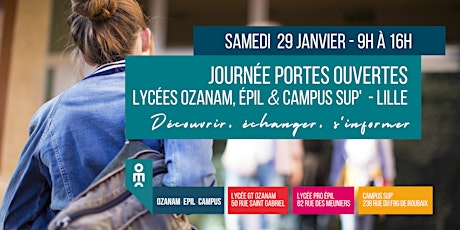 Portes ouvertes 2022 - Campus Sup' Lille - Site Ozanam billets