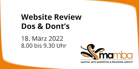 Website Review, Dos & Dont’s primary image