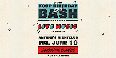 KOOP 27th Birthday Bash tickets