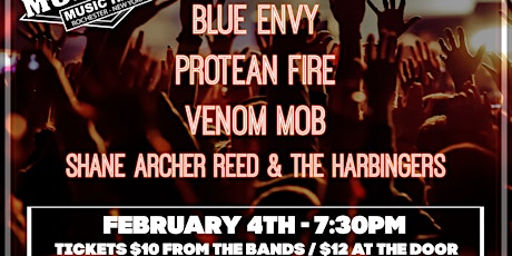 Blue Envy, Venom Mob, Protean Fire, Shane Archer Reed, & more tickets