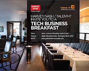 Harvey Nash / Talent-IT Tech Business Breakfast primary image