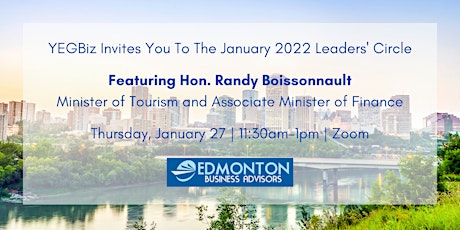 YEGBiz January Leaders' Circle (Online) | Featuring Hon. Randy Boissonnault Tickets