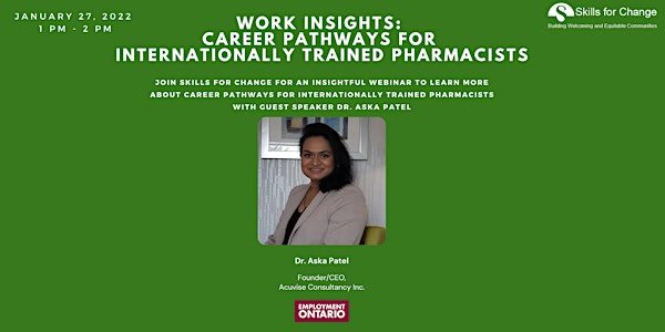Work Insights: Career Pathways for Internationally Trained Pharmacists