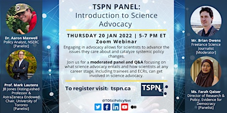 TSPN Panel: Introduction to Science Advocacy tickets