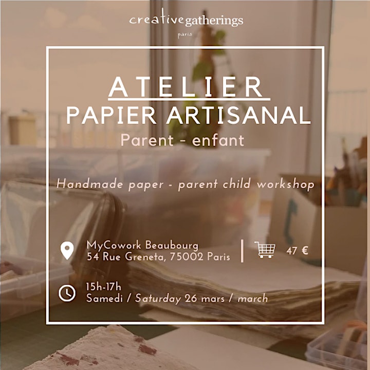 
		Handmade Paper - Parent Child Workshop by Creative Gatherings Paris image
