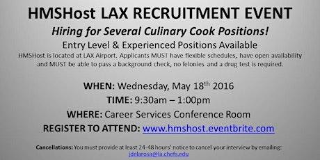 HMSHost LAX RECRUITMENT EVENT primary image