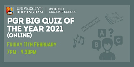 PGR Big Quiz of the Year 2021 (Online) tickets