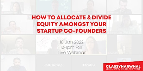How to allocate and divide equity amongst your startup co-founders tickets