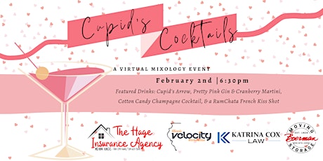 Cupid's Cocktails- A Virtual Mixology Event tickets