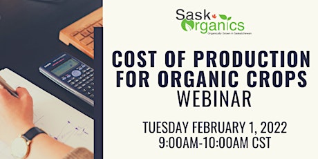 Cost of Production for Organic Crops Webinar tickets