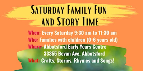 Saturday Family Fun and Storytime January 29th, 2022 tickets
