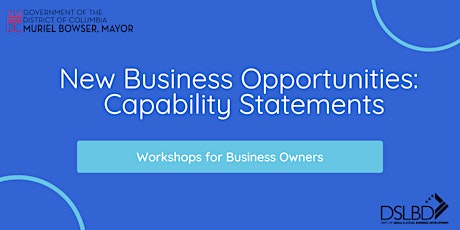 Preparation for New Business Opportunities - Capability Statements tickets