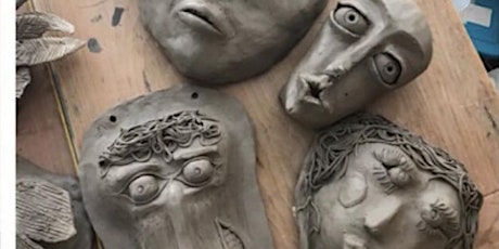 Creating with Clay in Shaldon workshops -Making Faces  wall hanging (MON) tickets