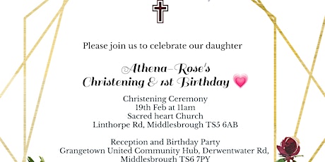 Athena-Rose's Christening and 1st Birthday tickets