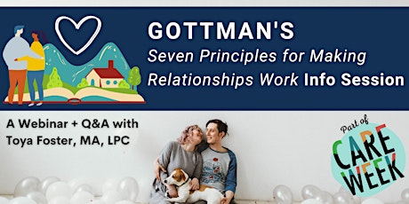 Gottman's Seven Principles for Making Relationships Work Info Session tickets