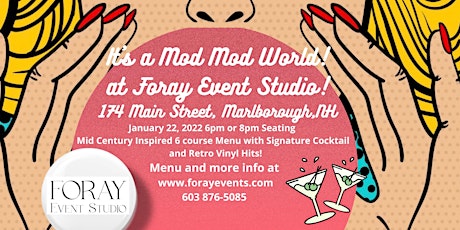 A Six Course Mid -Century inspired dining experience with retro vinyl! tickets