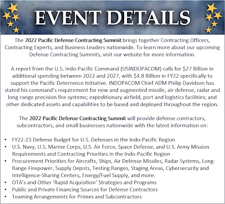 2022 Pacific Defense Contracting Summit image