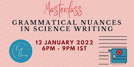 Masterclass on Grammar in Science Writing tickets