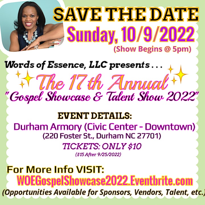 Words of Essence's "17th Annual Gospel Showcase  Event 2022" image
