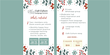 Café Culture: Language Lovers - January biglietti