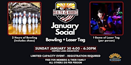 January Social: Bowling + Laser Tag tickets