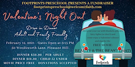 Footprints Preschool Valentine's Night Out with Drive In Dinner tickets