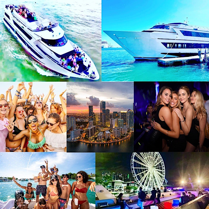 #Party Boat / Booze Cruise in Miami + FREE DRINKS image