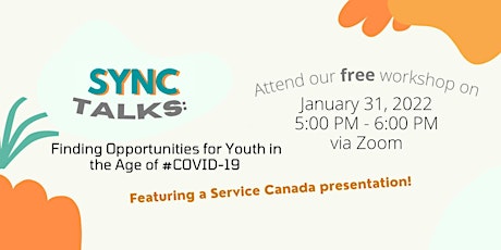 SYNC Talks: Finding Opportunities for Youth in the Age of #Covid19 tickets
