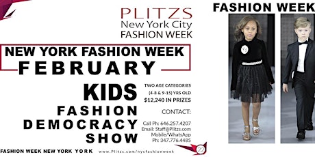 KIDS 4-8 AUDITION FOR NEW YORK FASHION WEEK - FEBRUARY SHOW SEASON tickets