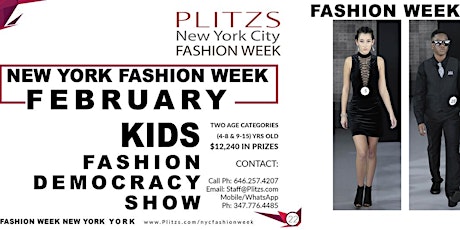 KIDS 9-15 AUDITION FOR NEW YORK FASHION WEEK  - FEBRUARY SHOW SEASON tickets