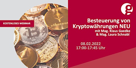 Imagem principal do evento Besteuerung von Kryptowährungen