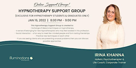 Online Hypnotherapy Support Group tickets
