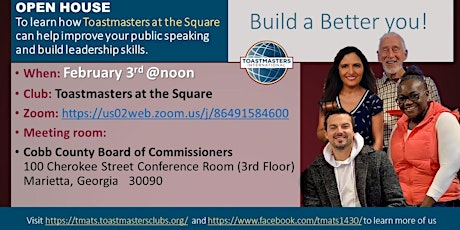 OPEN HOUSE - Toastmasters at the Square tickets