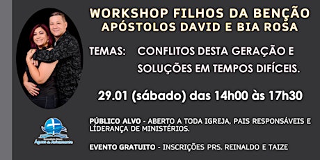 Imagem principal do evento Workshop Filhos da Benção Aps David e Bia Rosa