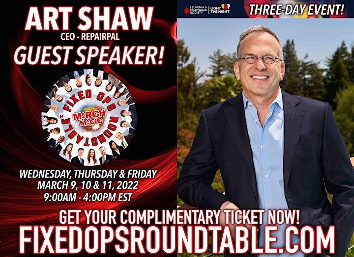 Ted Ings Presents FIXED OPS ROUNDTABLE: March Magic! 3-Day Virtual Event image