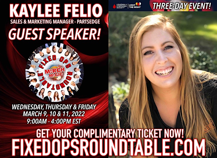
		Ted Ings Presents FIXED OPS ROUNDTABLE: March Magic! 3-Day Virtual Event image
