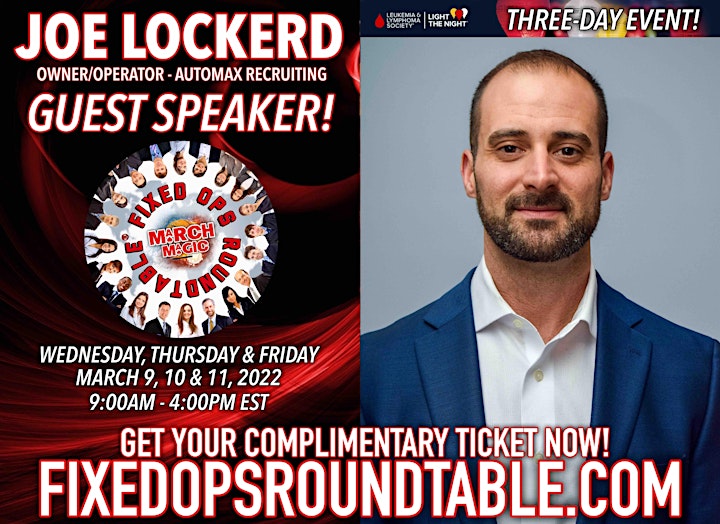 Ted Ings Presents FIXED OPS ROUNDTABLE: March Magic! 3-Day Virtual Event image