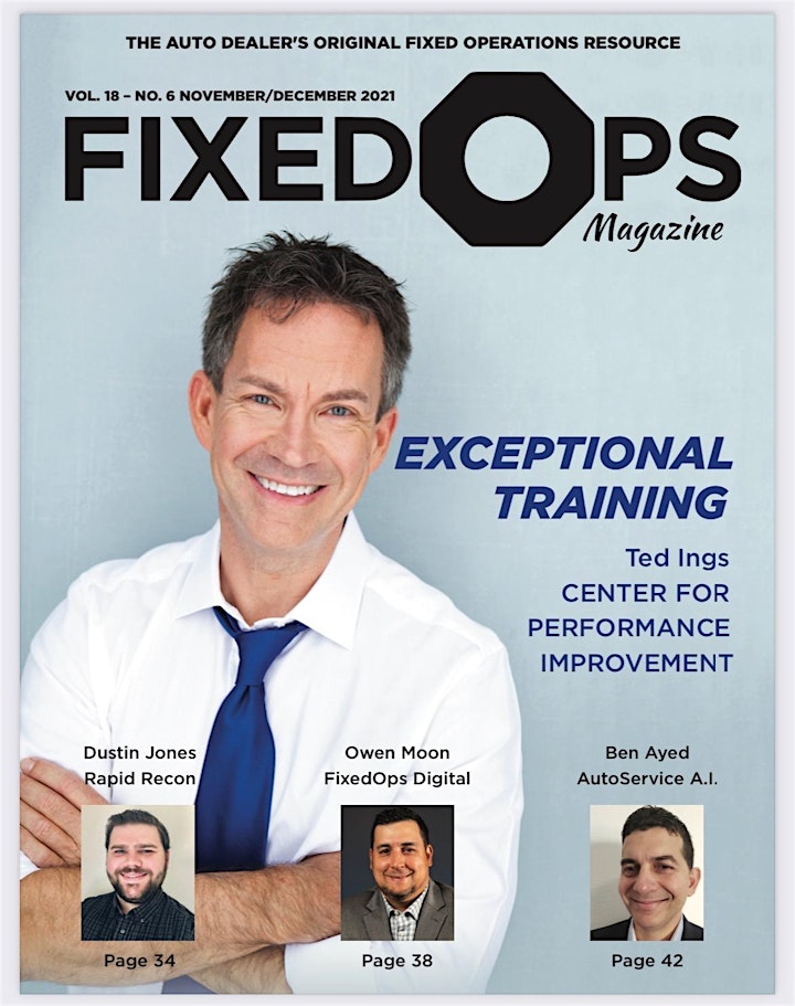Ted Ings Presents FIXED OPS ROUNDTABLE: March Magic! 3-Day Virtual Event image