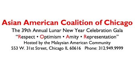 Asian American Coalition Chicago  39th Annual Lunar New Year Celebration tickets