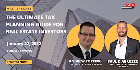 The Ultimate Tax Planning Guide for Real Estate Investors. tickets