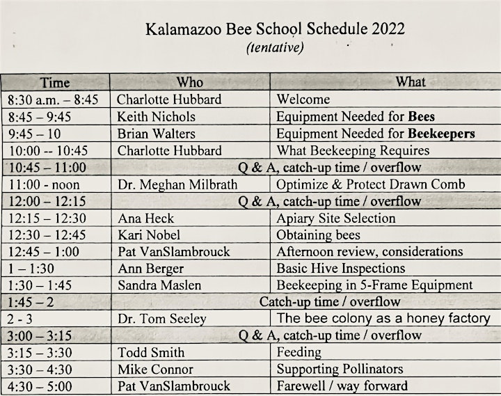 
		Kalamazoo Bee School 2022 image
