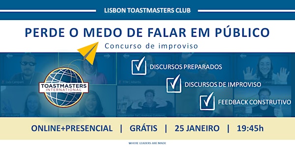 Lisbon Toastmasters Club | Concurso de improviso HÍBRIDO! | 25-01-21 @19h45
