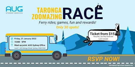 [AUG Sydney] International High School Student - Taronga Zoomazing Race tickets