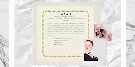 WAAD fashion design workshop primary image