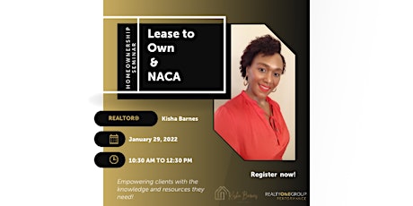Homeownership: Lease to Own and NACA Explained tickets