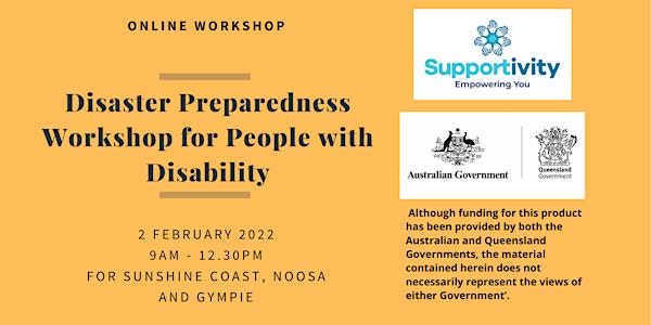 Disaster Preparedness Workshop for People with Disability (Online)