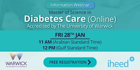 MSc Diabetes: University of Warwick - Info Webinar - Jan 28 2022