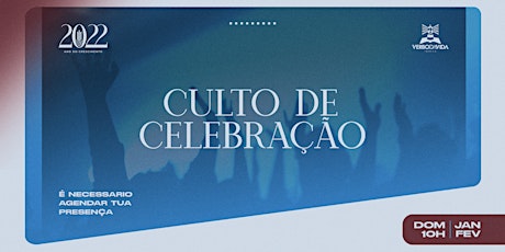Culto de Celebração - 16/Janeiro/20222 bilhetes
