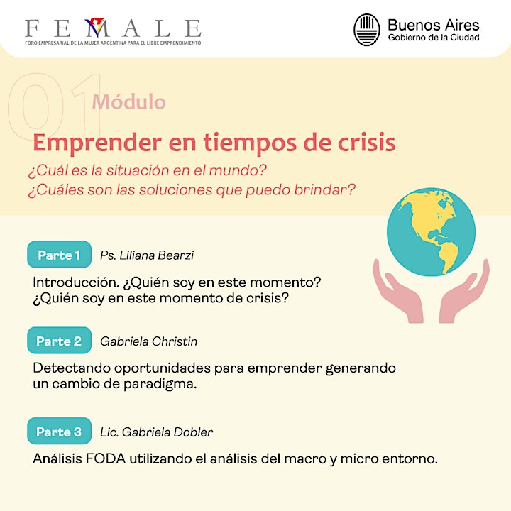 Imagen de Ciclo de Capacitaciones gratuitas de FEMALE: Emprender en tiempos de crisis