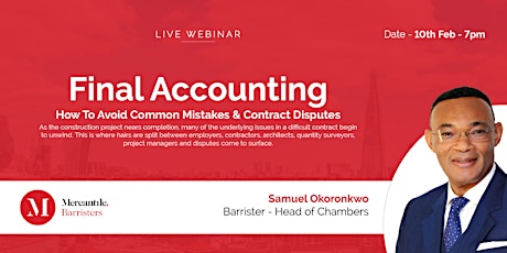 Final Accounting - How To Avoid Common Mistakes & Contract Disputes tickets